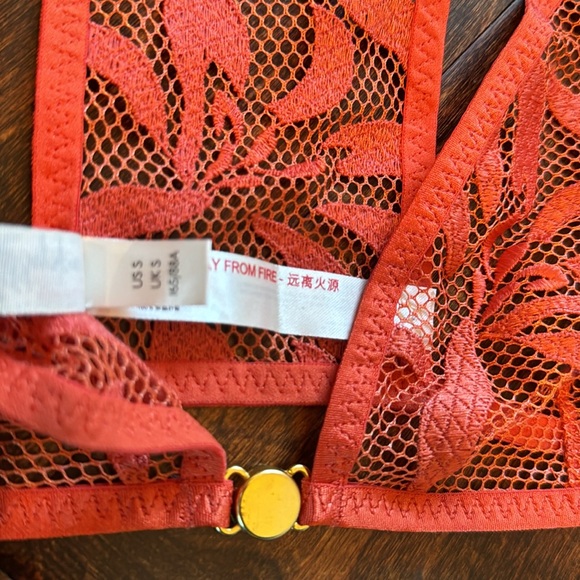 NWOT Free People | Intimately | Red Henna Raya Embroidered Bralette Bra - Small - Picture 3 of 4